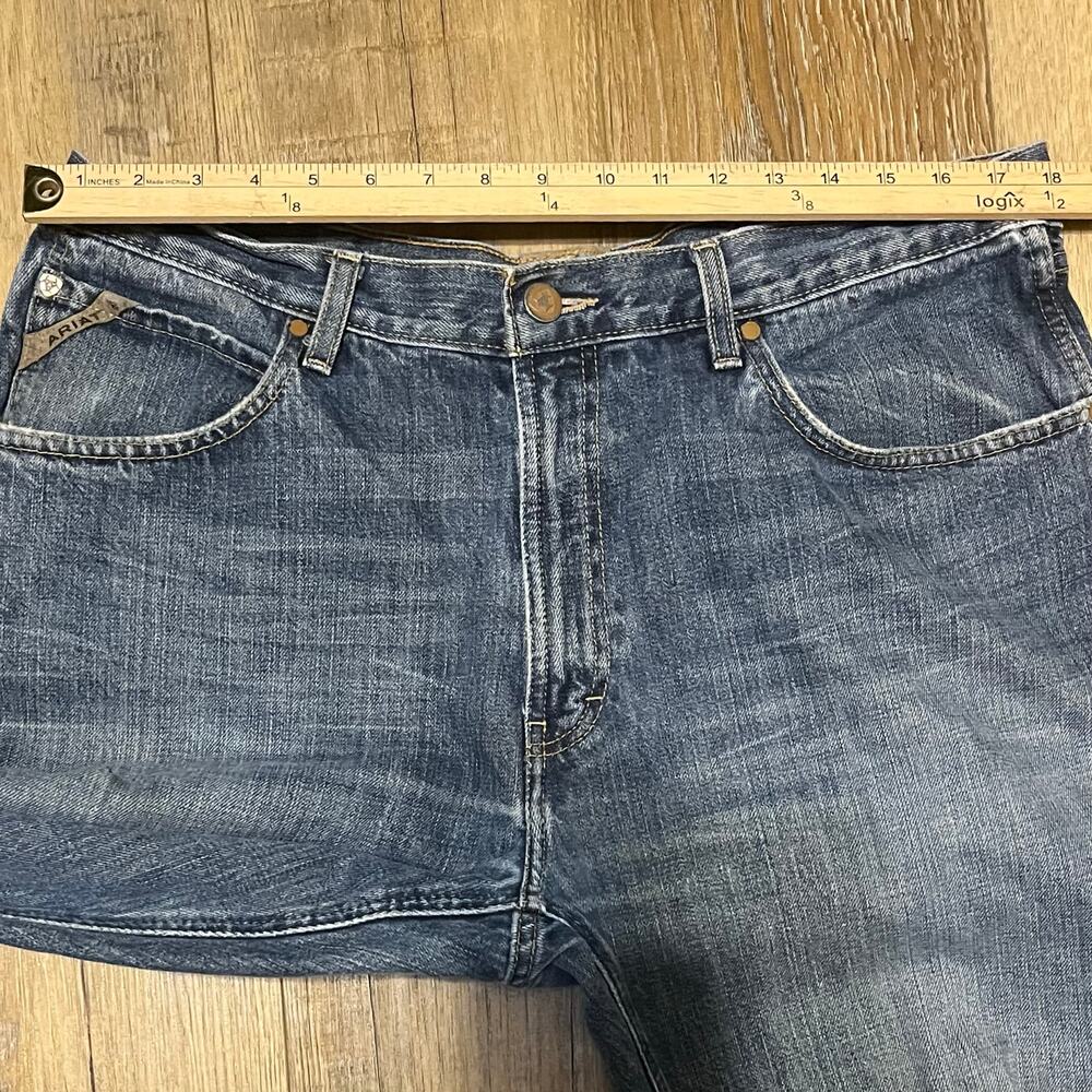 Ariat M3 Jeans Men's 38x32 Athletic Straight Leg Denim Medium Wash Work Western - Picture 8 of 9